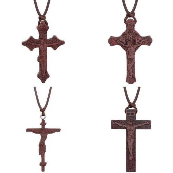 inri christian red umbila wood cross necklace orthodox crucifix jesus pendant necklaces for men adjustable leather rope chains, Silver
inri christian red umbila wood cross necklace orthodox crucifix jesus pendant necklaces for men adjustable leather rope chains, Silver
