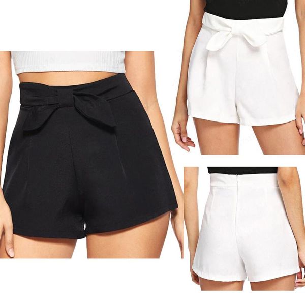 women big bowknot tied waist shorts young lady 2020 summer black white cool matching clothing party clubwear shorts, White;red
women big bowknot tied waist shorts young lady 2020 summer black white cool matching clothing party clubwear shorts, White;red