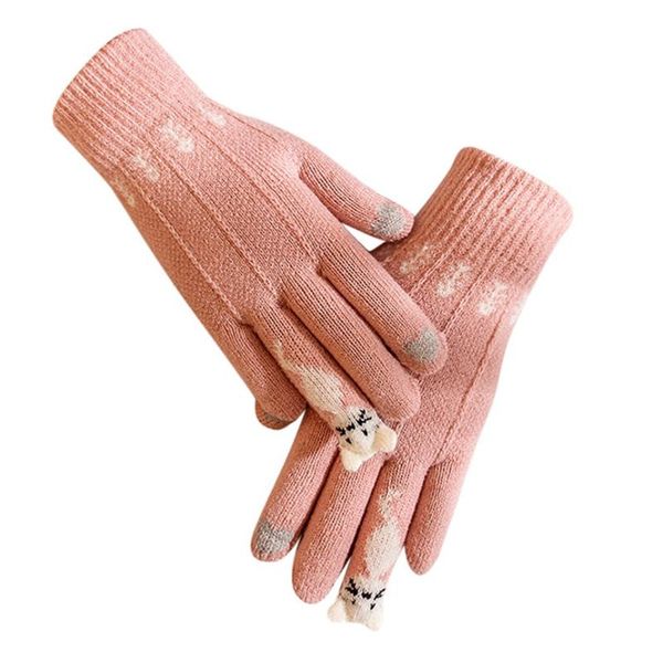five fingers gloves 2021 women' winter knit warm plus velvet outdoor style female cotton print 15, Blue;gray
five fingers gloves 2021 women' winter knit warm plus velvet outdoor style female cotton print 15, Blue;gray