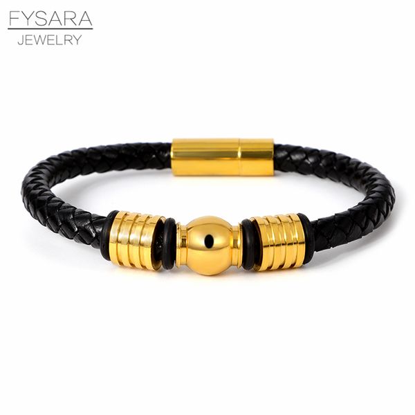 tennis fysara men leather bracelet simple black stainless steel gold button neutral accessories hand-woven jewelry gi, Golden;silver
tennis fysara men leather bracelet simple black stainless steel gold button neutral accessories hand-woven jewelry gi, Golden;silver