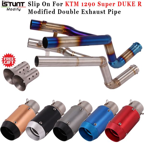 slip on for 1290 super duke r motorcycle exhaust full system modified double hole gp escape moto muffler middle link pipe
slip on for 1290 super duke r motorcycle exhaust full system modified double hole gp escape moto muffler middle link pipe