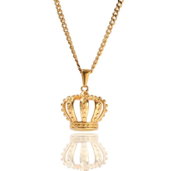 european and american hip-hop stainless steel hollow crown pendant vacuum color plating gold crown pendant men's jewelry, Silver
european and american hip-hop stainless steel hollow crown pendant vacuum color plating gold crown pendant men's jewelry, Silver