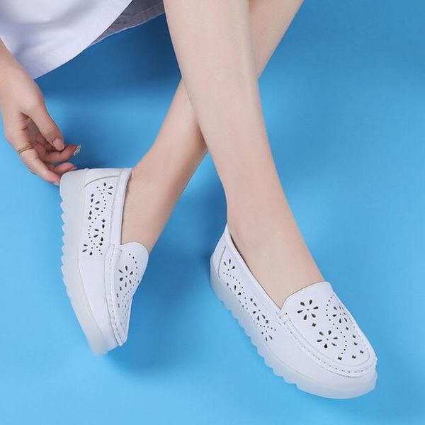 2020 new white summer shoes for women nurses cowhide flat shoes round toe breathable soft bottom ladies, Black
2020 new white summer shoes for women nurses cowhide flat shoes round toe breathable soft bottom ladies, Black