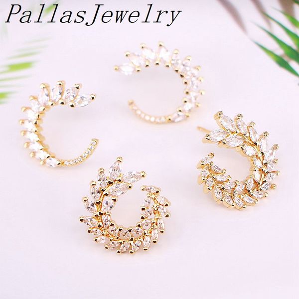 stud 8pairs trendy cz cubic zirconia paved circle earrings for women elegant wedding jewelry gift, Golden;silver 
stud 8pairs trendy cz cubic zirconia paved circle earrings for women elegant wedding jewelry gift, Golden;silver