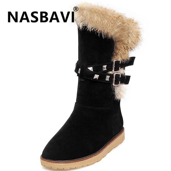 new leisure women winter boots winter shoes ladies fashion snow boots shoes metal buckle rivets suede mid-calf, Black
new leisure women winter boots winter shoes ladies fashion snow boots shoes metal buckle rivets suede mid-calf, Black