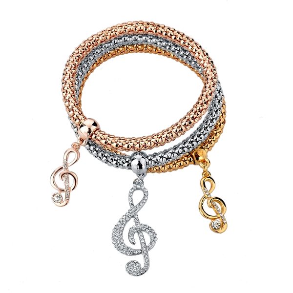 pendant necklaces jewelry 3pcs gold/silver plated multilayer bracelet luxury charm with music fashion pulsera gift
pendant necklaces jewelry 3pcs gold/silver plated multilayer bracelet luxury charm with music fashion pulsera gift
