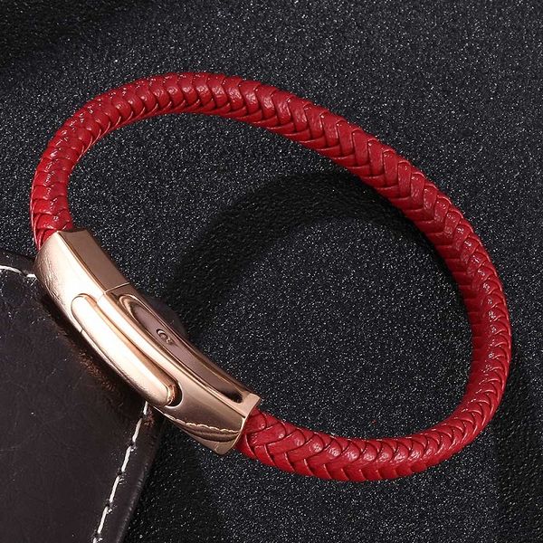 fashion women jewelry red braided leather bracelet stainless steel spring clasps charms wrist band bangles gifts, Golden;silver
fashion women jewelry red braided leather bracelet stainless steel spring clasps charms wrist band bangles gifts, Golden;silver
