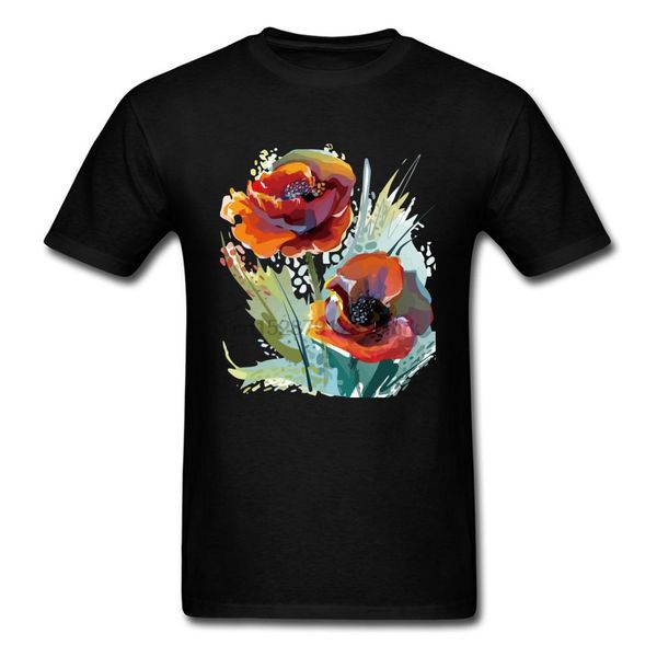 slim fit t-shirt men floral t shirt canvas painting design black poppy flower print cotton clothes decorative abstract art
slim fit t-shirt men floral t shirt canvas painting design black poppy flower print cotton clothes decorative abstract art