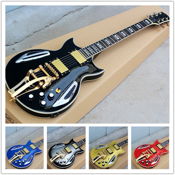 jazz semi-hollow led light on body electric guitar with big tremolo bridge,golden hardware,can be customized
jazz semi-hollow led light on body electric guitar with big tremolo bridge,golden hardware,can be customized