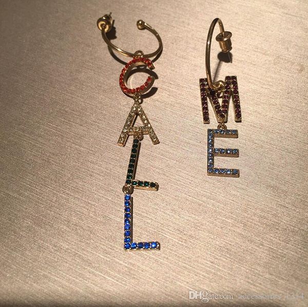 Color English Alphabet Earrings Asymmetrical Micro Inlay Zircon Long Tassel Gradient S925 Silver Pin Hoop Earrings
Color English Alphabet Earrings Asymmetrical Micro Inlay Zircon Long Tassel Gradient S925 Silver Pin Hoop Earrings