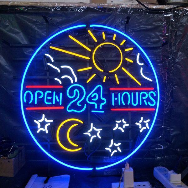 open 24 hours neon sign light outdoor bar club display entertainment decoration neon lamp light with metal frame backing
open 24 hours neon sign light outdoor bar club display entertainment decoration neon lamp light with metal frame backing