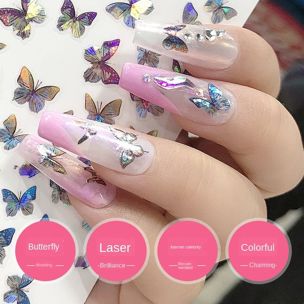 manicure simulation laser butterfly sticker ins wind 3d waterproof colorful butterfly nail supplies nail sticker decoration, Silver;gold
manicure simulation laser butterfly sticker ins wind 3d waterproof colorful butterfly nail supplies nail sticker decoration, Silver;gold