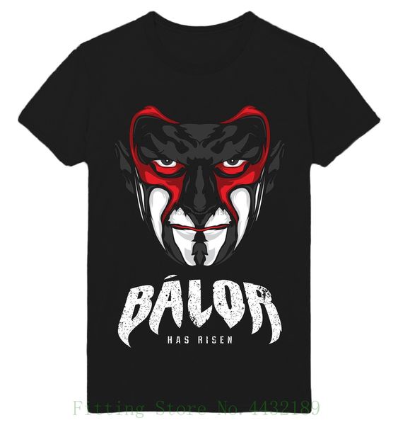 finn balor has risen print wrestling black t shirt wwx52 o-neck t shirt men