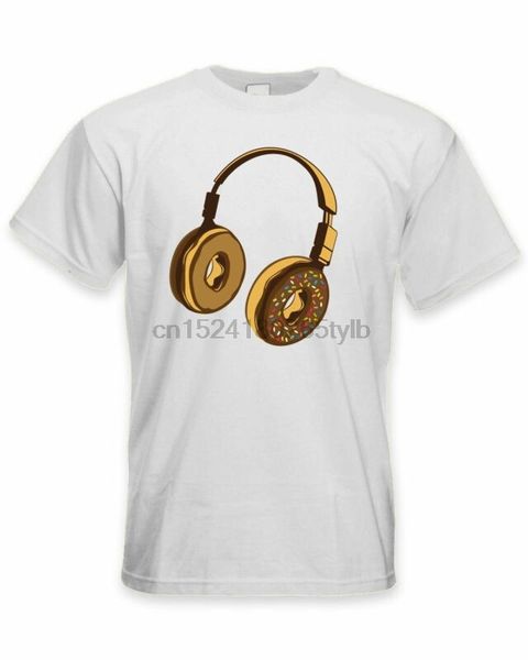 headphone donut dj men's t-shirt - clubbing vinyl jungle drum & bass