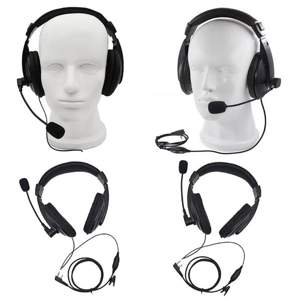2x professional noise cancelling overhead headphones for 2pin baofeng black