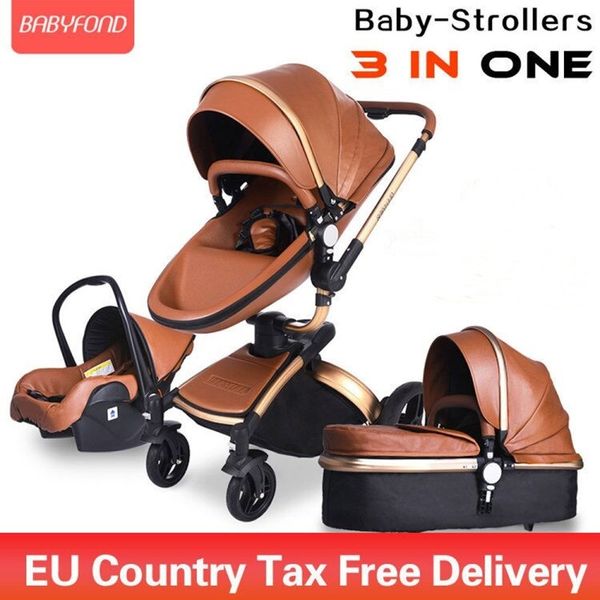 Brand newborn pram Babyfond 3 in 1 Luxury stroller PU leather two-way push 360 rotate baby EU safety car Seat trolley
Brand newborn pram Babyfond 3 in 1 Luxury stroller PU leather two-way push 360 rotate baby EU safety car Seat trolley