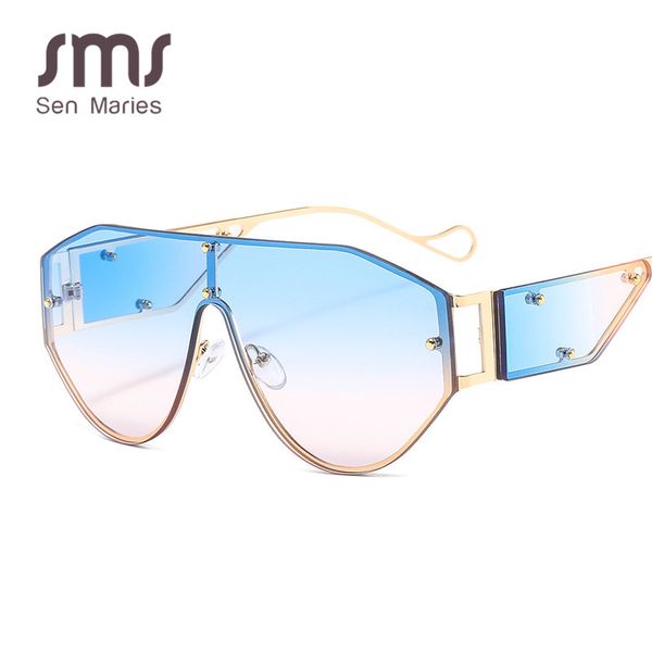 sen maries oversized fashion one lens sunglasses women rivet luxury sun glasses mirror men shades glasses trend eyewear uv400, White;black
sen maries oversized fashion one lens sunglasses women rivet luxury sun glasses mirror men shades glasses trend eyewear uv400, White;black