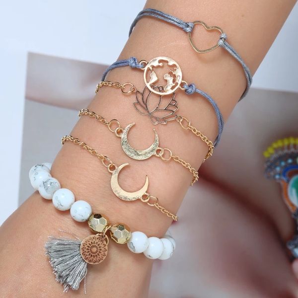 6pcs/set boho bangle flower heart moon bow acrylic bead bracelets women girl charm party wedding jewelry gift pulseras mujer, Golden;silver
6pcs/set boho bangle flower heart moon bow acrylic bead bracelets women girl charm party wedding jewelry gift pulseras mujer, Golden;silver