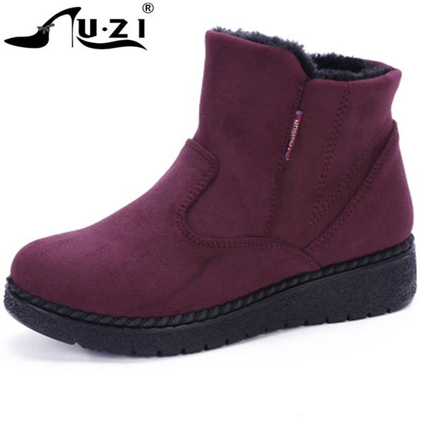 women's faux suede snow boots warm fur plush winter ankle boots platform ladies middle-aged mother comfortable footwear, Black
women's faux suede snow boots warm fur plush winter ankle boots platform ladies middle-aged mother comfortable footwear, Black