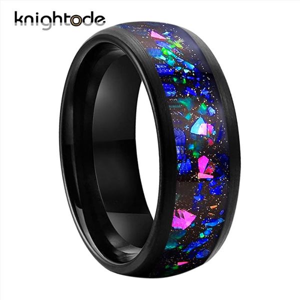 8mm black tungsten carbide rings galaxy crushed opal inlay for men women wedding bands brushed finish comfort fit, Slivery;golden
8mm black tungsten carbide rings galaxy crushed opal inlay for men women wedding bands brushed finish comfort fit, Slivery;golden