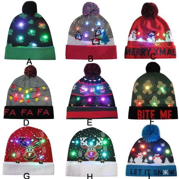 2020 New Year LED Knitted Christmas Hat Beanie Light Up Illuminate Warm Hat For Kids Adults New Year Christmas Decor 05
2020 New Year LED Knitted Christmas Hat Beanie Light Up Illuminate Warm Hat For Kids Adults New Year Christmas Decor 05
