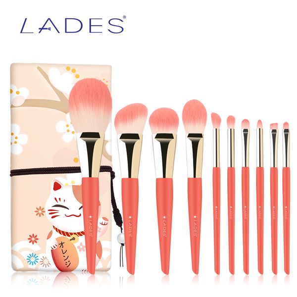 lades makeup brushes set powder eyeshadow make up brush foundation blending blusher women beauty cosmetics tool with pouch
lades makeup brushes set powder eyeshadow make up brush foundation blending blusher women beauty cosmetics tool with pouch