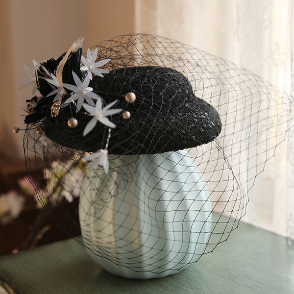 stingy brim hats black women beret fascinator flower veil pillbox hat cocktail party wedding ladies mesh net accessories, Blue;gray
stingy brim hats black women beret fascinator flower veil pillbox hat cocktail party wedding ladies mesh net accessories, Blue;gray