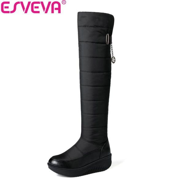boots esveva 2021 women med heels winter short plush platform shoes over the knee ladies snow size 35-44, Black
boots esveva 2021 women med heels winter short plush platform shoes over the knee ladies snow size 35-44, Black