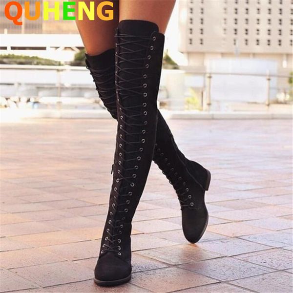 boots women's over-the-knee 2021 autumn laides suede cross-tied belt long tube fashion round head low heel mujer, Black
boots women's over-the-knee 2021 autumn laides suede cross-tied belt long tube fashion round head low heel mujer, Black
