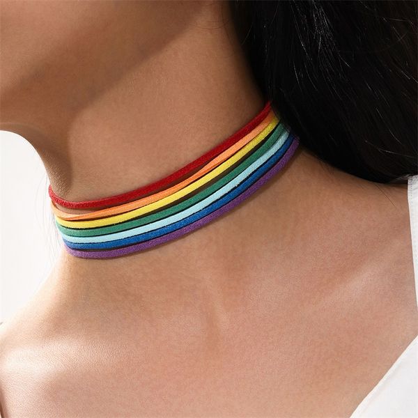 1pcs retro colorful leather clavicle necklaces women fashion multilayer chain short necklace exquisite party gift jewelry, Silver
1pcs retro colorful leather clavicle necklaces women fashion multilayer chain short necklace exquisite party gift jewelry, Silver