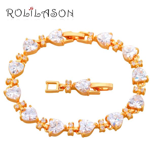 rolilason romantic retro crystal white heart shaped zircon golden bracelets women classic jewelry tb188, Black
rolilason romantic retro crystal white heart shaped zircon golden bracelets women classic jewelry tb188, Black