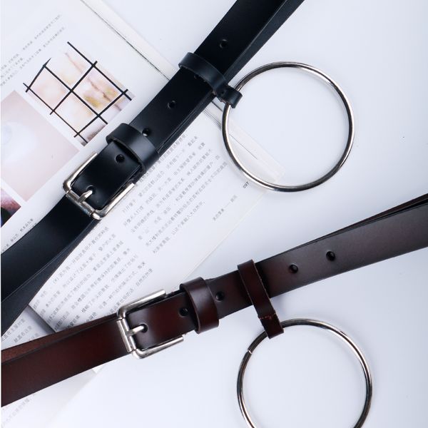 belts women's big ring decorated female fashion genuine leather decoration lovely est design women waist belt, Black;brown
belts women's big ring decorated female fashion genuine leather decoration lovely est design women waist belt, Black;brown