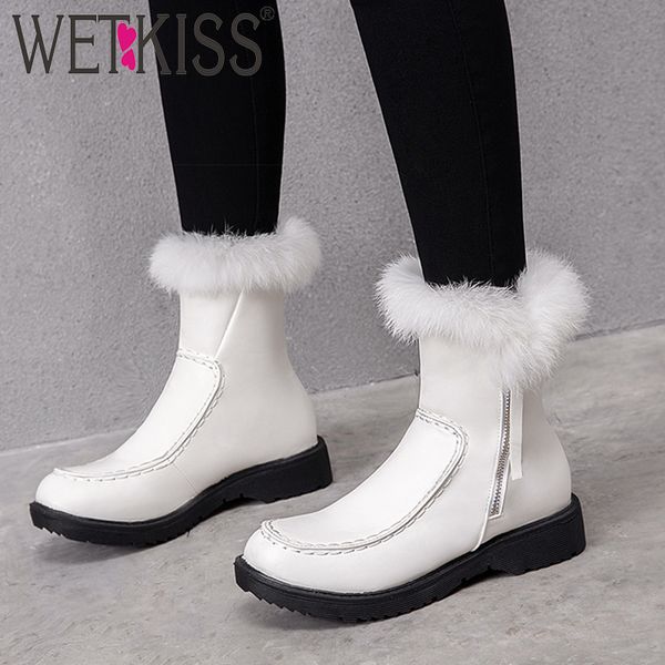 wetkiss snow boots women waterproof ankle booties zip fur warm shoes female round toe flat shoes girl ladies winter 2020 new, Black
wetkiss snow boots women waterproof ankle booties zip fur warm shoes female round toe flat shoes girl ladies winter 2020 new, Black
