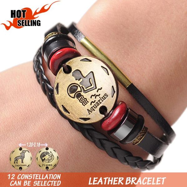 bracelet femme couple bracelets capricorn zodiac signs lovers aquarius bangles cuff leather men charms for women jewelry, Black
bracelet femme couple bracelets capricorn zodiac signs lovers aquarius bangles cuff leather men charms for women jewelry, Black