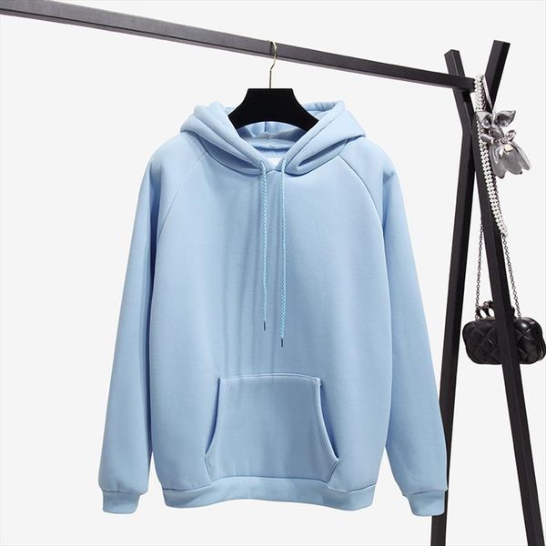 fashion solid color autumn and winter plus velvet loose womens sweatshirt hooded collar long sleeve casual sky blue hoodie, Black
fashion solid color autumn and winter plus velvet loose womens sweatshirt hooded collar long sleeve casual sky blue hoodie, Black