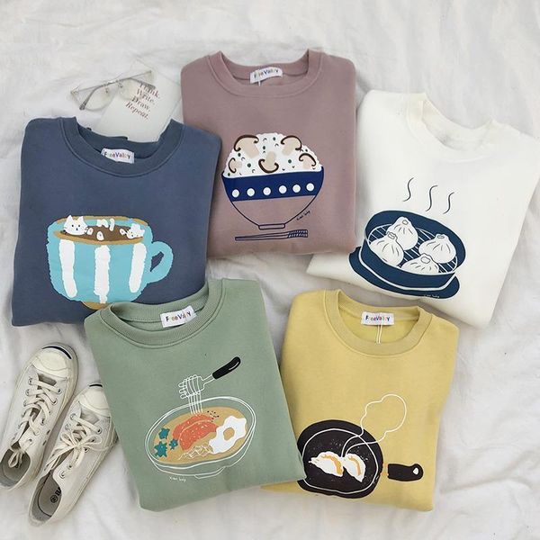 women kawaii sweatshirt thicken funny food printed loose casual streetwear korean style pullover o neck women, Black
women kawaii sweatshirt thicken funny food printed loose casual streetwear korean style pullover o neck women, Black
