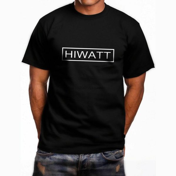 new hiwatt guitar logo short sleeve men black size usa size t-shirt en1