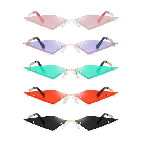 sunglasses uv400 travel street po triangle eyeglasses rimless cat eye designer colorful eyewear for female oculos, White;black
sunglasses uv400 travel street po triangle eyeglasses rimless cat eye designer colorful eyewear for female oculos, White;black