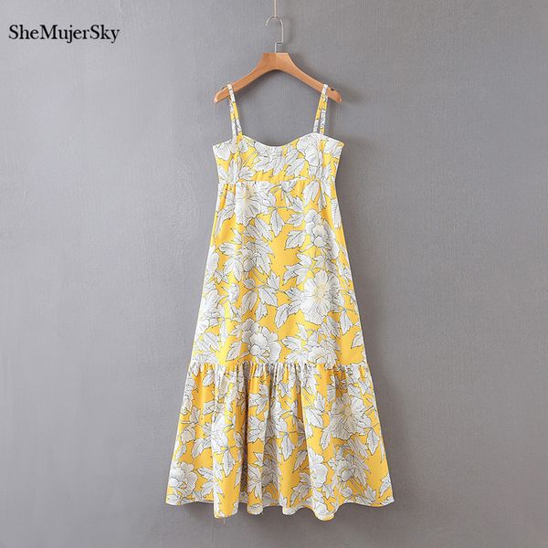 casual dresses shemujersky women yellow midi dress summer white floral print a-line 2021 sleeveless vestidos, Black;gray
casual dresses shemujersky women yellow midi dress summer white floral print a-line 2021 sleeveless vestidos, Black;gray