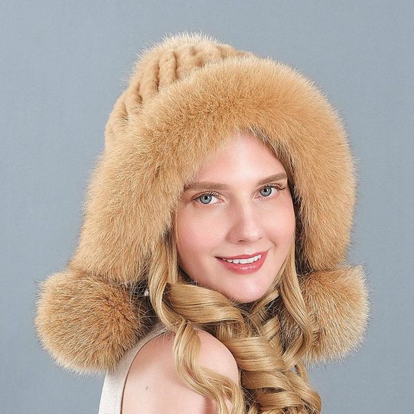 winter knitted real fur beanies hats with 3 cute pompoms hat genuine with ear flaps natural fur new russian caps, Blue;gray
winter knitted real fur beanies hats with 3 cute pompoms hat genuine with ear flaps natural fur new russian caps, Blue;gray