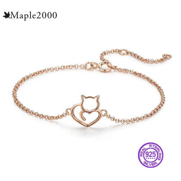 animal bracelet for women 925 sterling silver cat bracelet rose gold plated animal silver fine female cat jewelry, Golden;silver
animal bracelet for women 925 sterling silver cat bracelet rose gold plated animal silver fine female cat jewelry, Golden;silver
