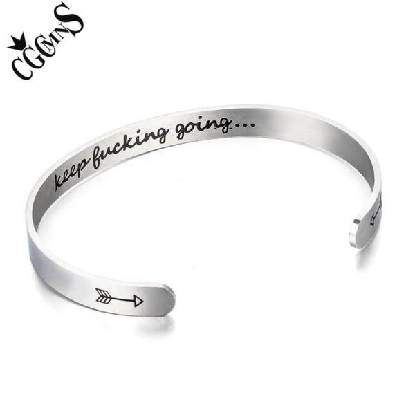 cgcmns 6mm width keep going stainless steel bracelet inspirational jewelry for graduation gift, Black
cgcmns 6mm width keep going stainless steel bracelet inspirational jewelry for graduation gift, Black