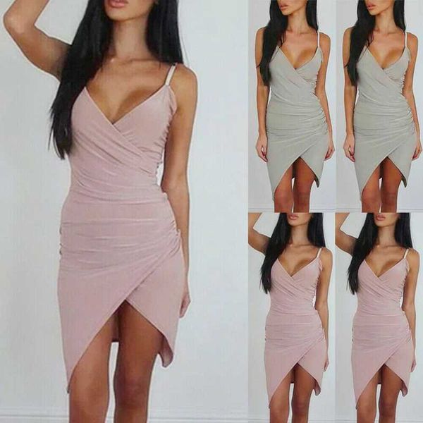 women summer sleeveless bodycon short mini dress neckline v neckline party dress, Black;gray
women summer sleeveless bodycon short mini dress neckline v neckline party dress, Black;gray