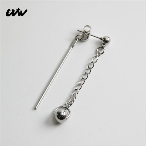 hoop & huggie uvw437 2pc stainless steel korean design earrings ear pin long chain for women men clip pendientes brincos, Golden;silver
hoop & huggie uvw437 2pc stainless steel korean design earrings ear pin long chain for women men clip pendientes brincos, Golden;silver