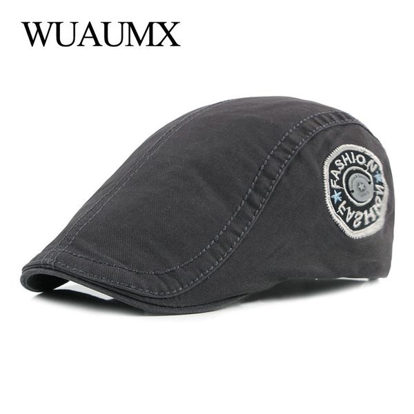berets wuaumx fashion summer hat men women peaked cap solid cotton duckbill painter sboy adjustable casquette, Blue;gray
berets wuaumx fashion summer hat men women peaked cap solid cotton duckbill painter sboy adjustable casquette, Blue;gray