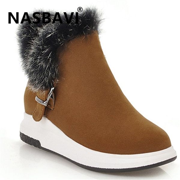 новые популярные женщины snow boots real волос клин круглый носок середине каблуки сплошной цвет молния теплая зима сапоги женские туфли жен, Black
новые популярные женщины snow boots real волос клин круглый носок середине каблуки сплошной цвет молния теплая зима сапоги женские туфли жен, Black