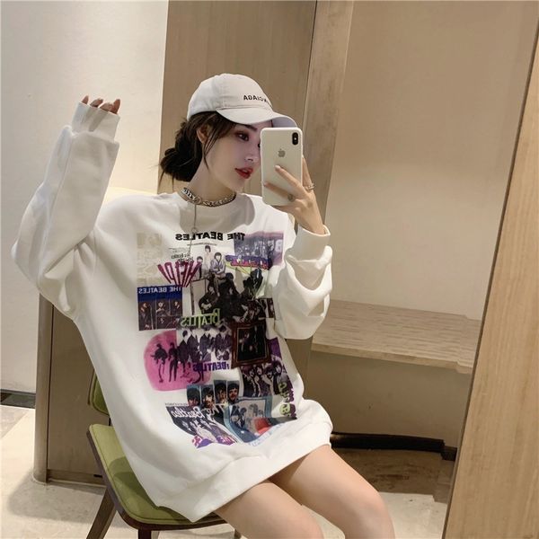 women's loose slimming korean sweatersweater sweater printed spring and autumn thin all-match fashion long sleeve manqz, Black
women's loose slimming korean sweatersweater sweater printed spring and autumn thin all-match fashion long sleeve manqz, Black