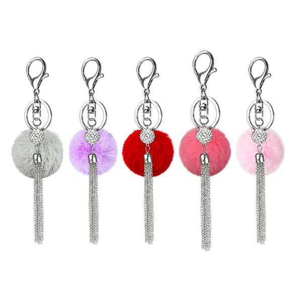 new alloy rhinestone ball 5cm pompon hair ball keychain key ring creative lady bag ornament small gift, Silver
new alloy rhinestone ball 5cm pompon hair ball keychain key ring creative lady bag ornament small gift, Silver