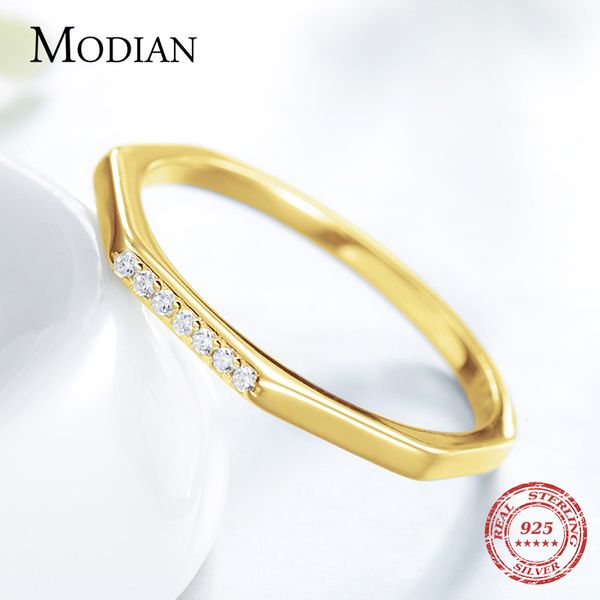 modian authentic 925 sterling silver stylish gold color simple finger rings for women unique charm sterling silver jewelry gift, Golden;silver
modian authentic 925 sterling silver stylish gold color simple finger rings for women unique charm sterling silver jewelry gift, Golden;silver
