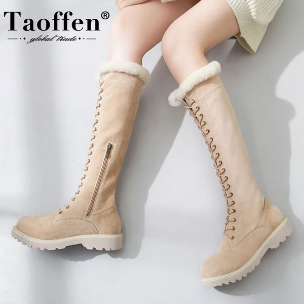 boots taoffen real leather women knee snow cross strap flats zipper shoes round toe winter warm party footwear size 35-40, Black
boots taoffen real leather women knee snow cross strap flats zipper shoes round toe winter warm party footwear size 35-40, Black
